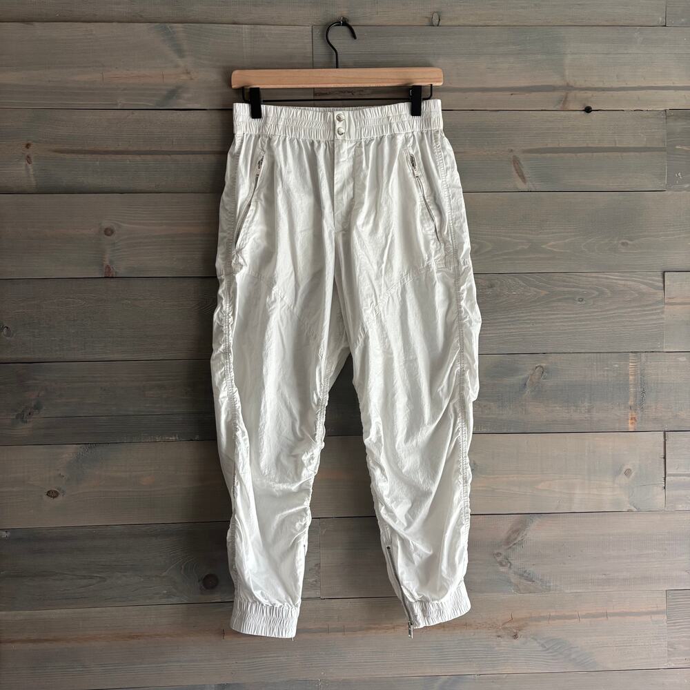 ISABEL MARANT | White Cotton Jogger Pants Size 40 (US 6) Zip Ankle Style 18E0121